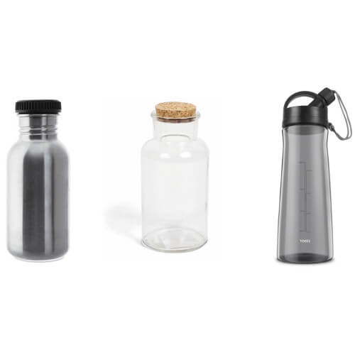Botella de Agua de Cristal sin BPA para Bebidas fr/ías y Calientes Funda de Neopreno y Cepillo de Limpieza para Bebidas fr/ías y Calientes con Filtro Botella de Agua1000ml
