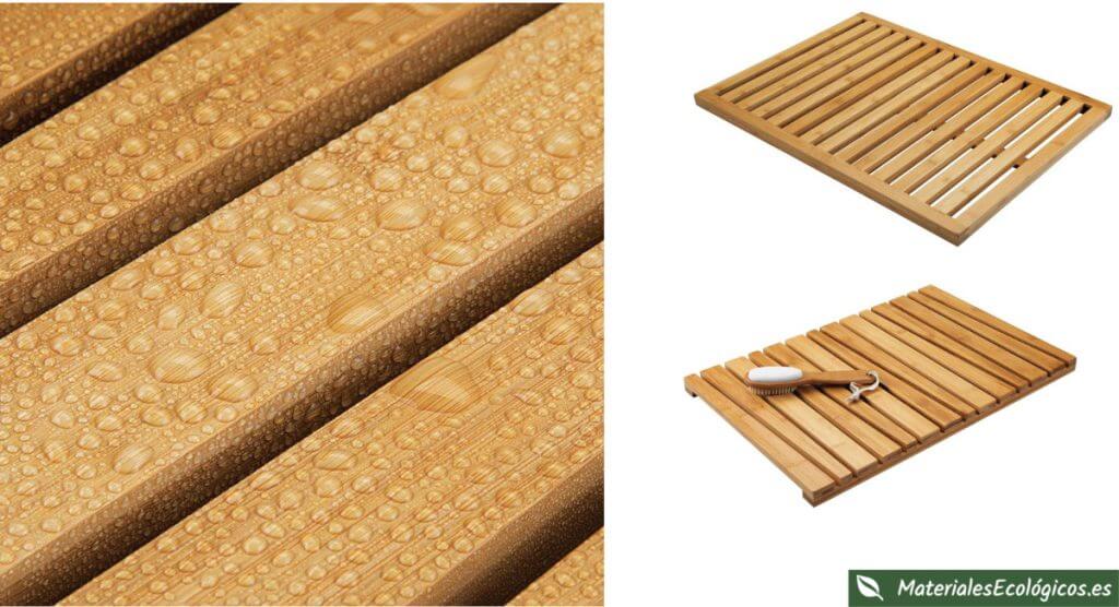Alfombras de baño de bambú