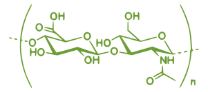 estructura molecular del ácido hialurónico